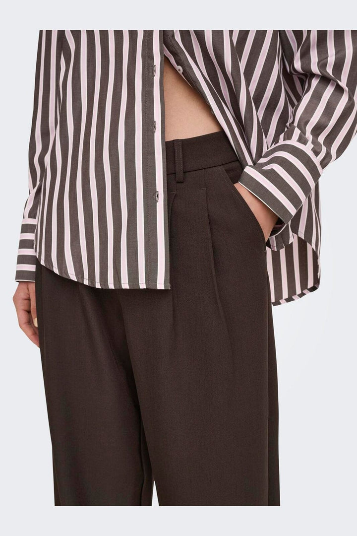 Only - Onlmiles Pleat Wide Pant Tlr - 5177007 Coffee Bean