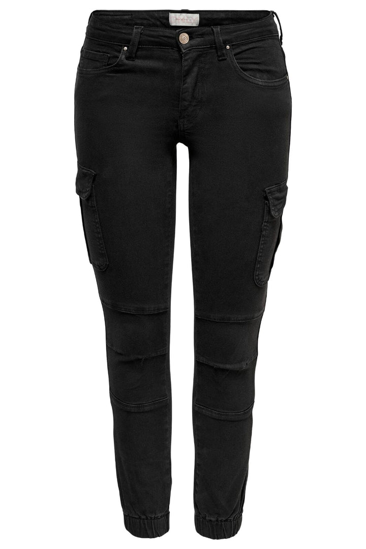 Only - Onlmissouri Reg Cargo - 3372093 Black Black Washed Bukser 