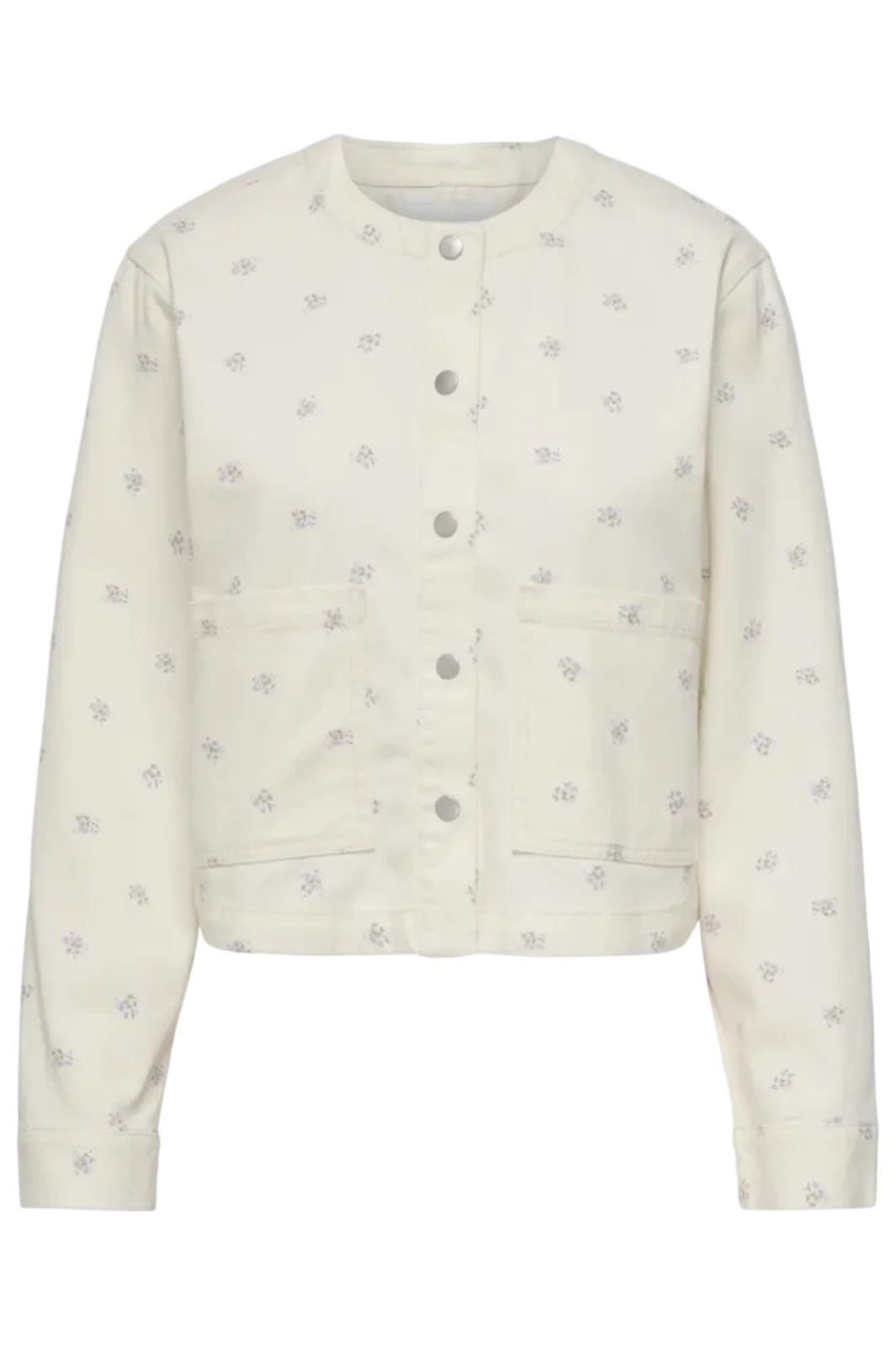 Only - Onlnaomi O-Jacket - 4951822 Egret Flower Jakker 