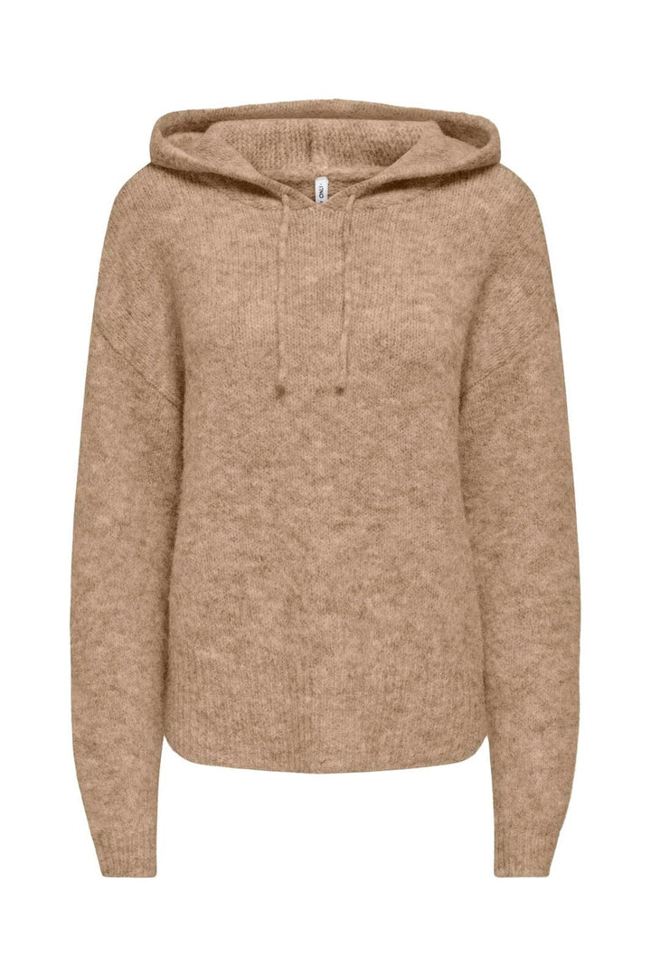 Only - Onlnellie Ls Hoodie Cc Knt - 5100926 Cornstalk Melange