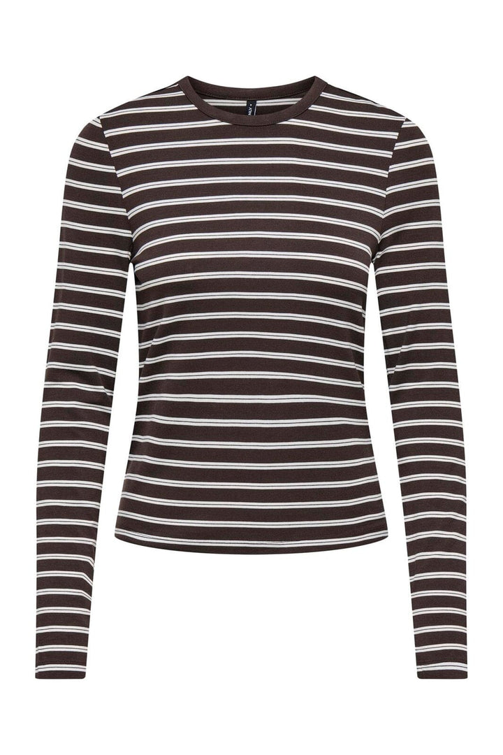 Only - Onlnina L/S Top - 5120993 Coffee Bean Cloud Dancer
