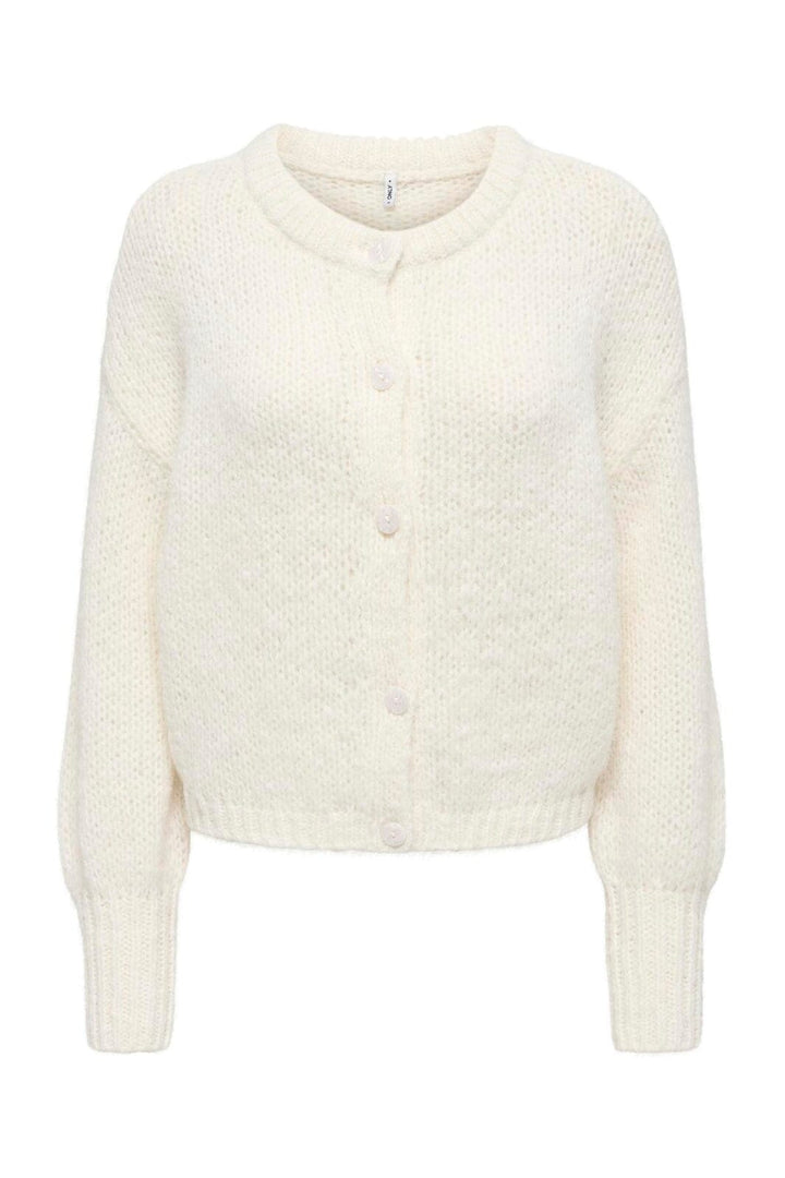 Only - Onlnordic Ls Cuff Cardigan Knt - 5054098 Snow White Dtm Buttons