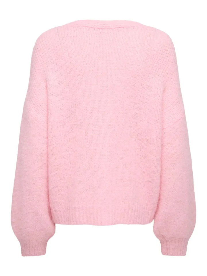 Only - Onlnordra Ls Vneck Cardi Knt - 5049977 Pale Lilac Melange/Fmop Button Cardigans 