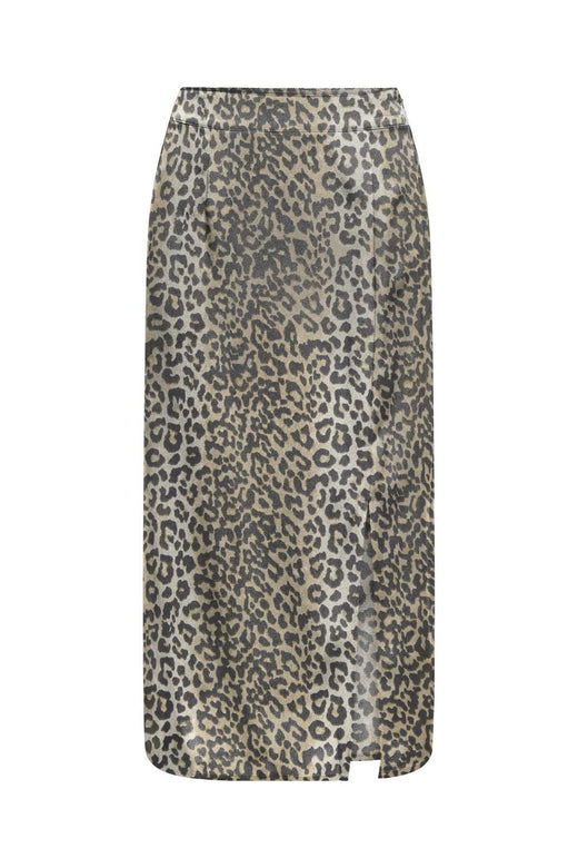Only - Onlnova Life Elite Lamar Slit Skirt - 4746301 Timber Wolf 631 Wildlife