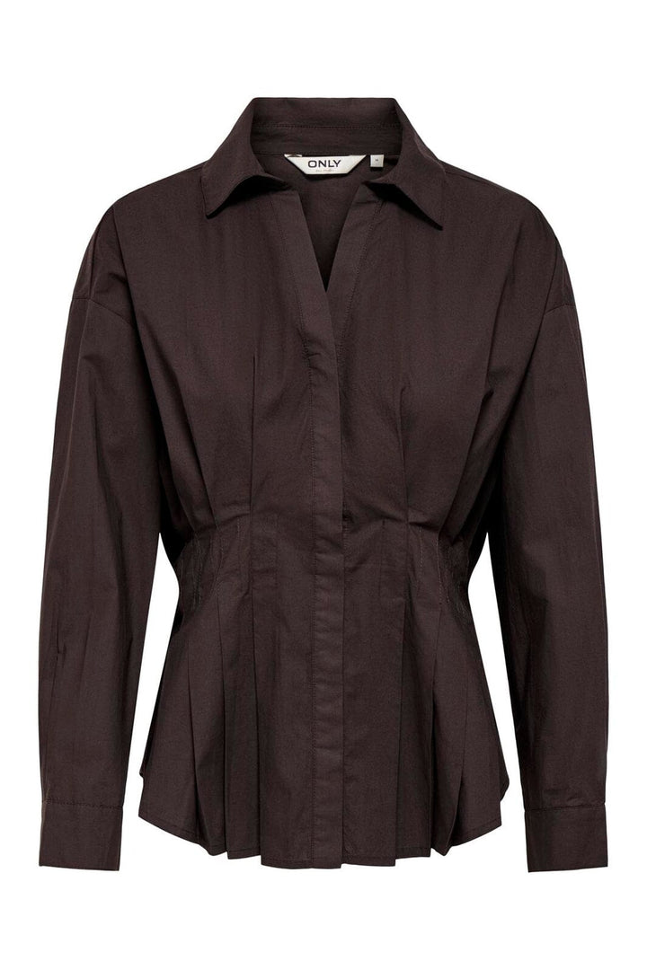 Only - Onlnyvelle Fitted Shirt - 5219525 Black Coffee