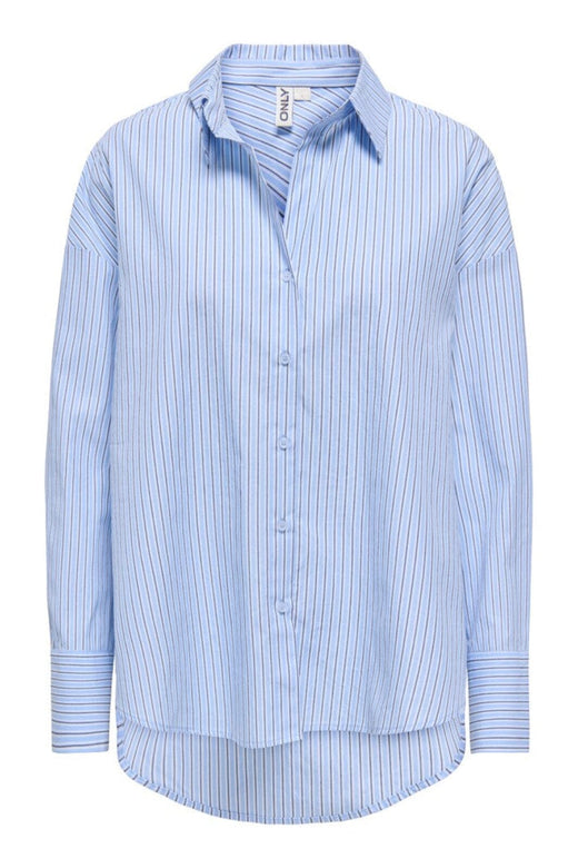 Only - Onloregon Assy L/S Shirt - 5083682 Serenity Bright White+Black Skjorter 