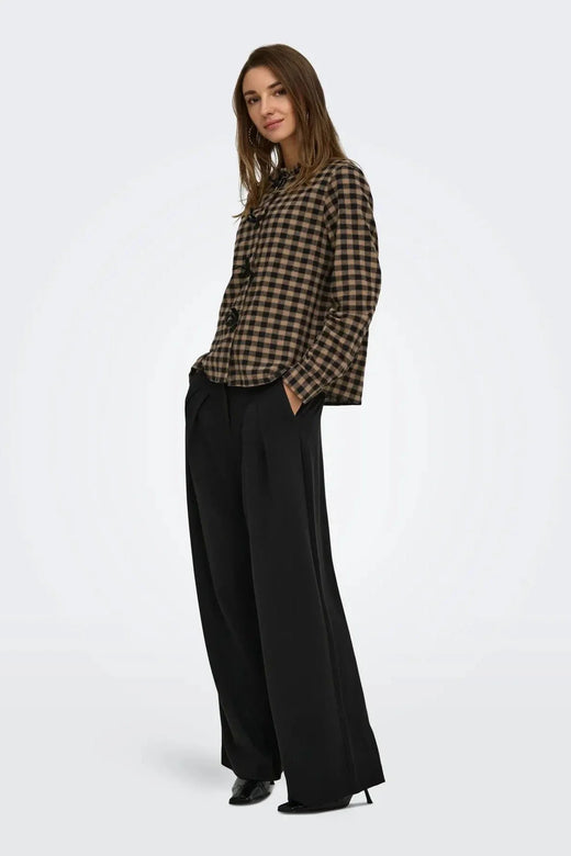 Only - Onlpalino Wide Pleat Pant Tlr - 5171717 Black Bukser 