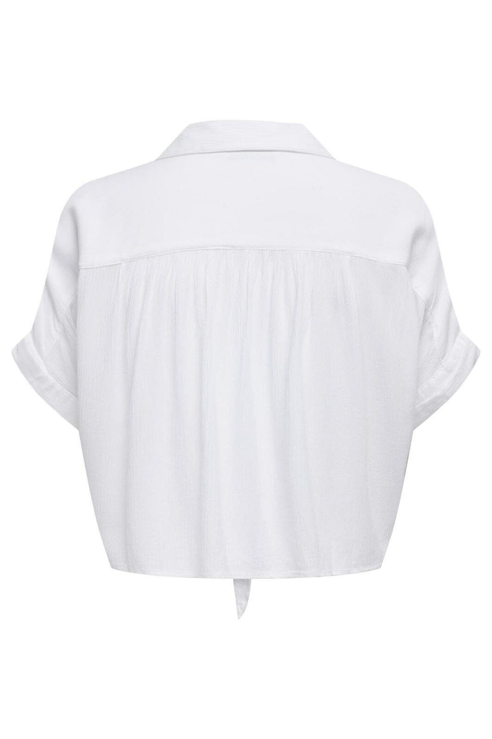 Only - Onlpaula Life S/S Tie Shirt - 4276984 White