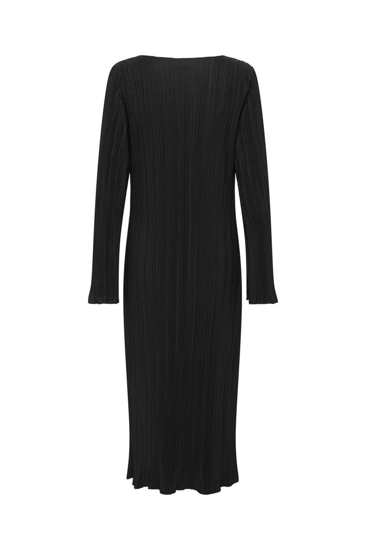 Only - Onlpery L/S Long Dress Boat Neck - 4948146 Black