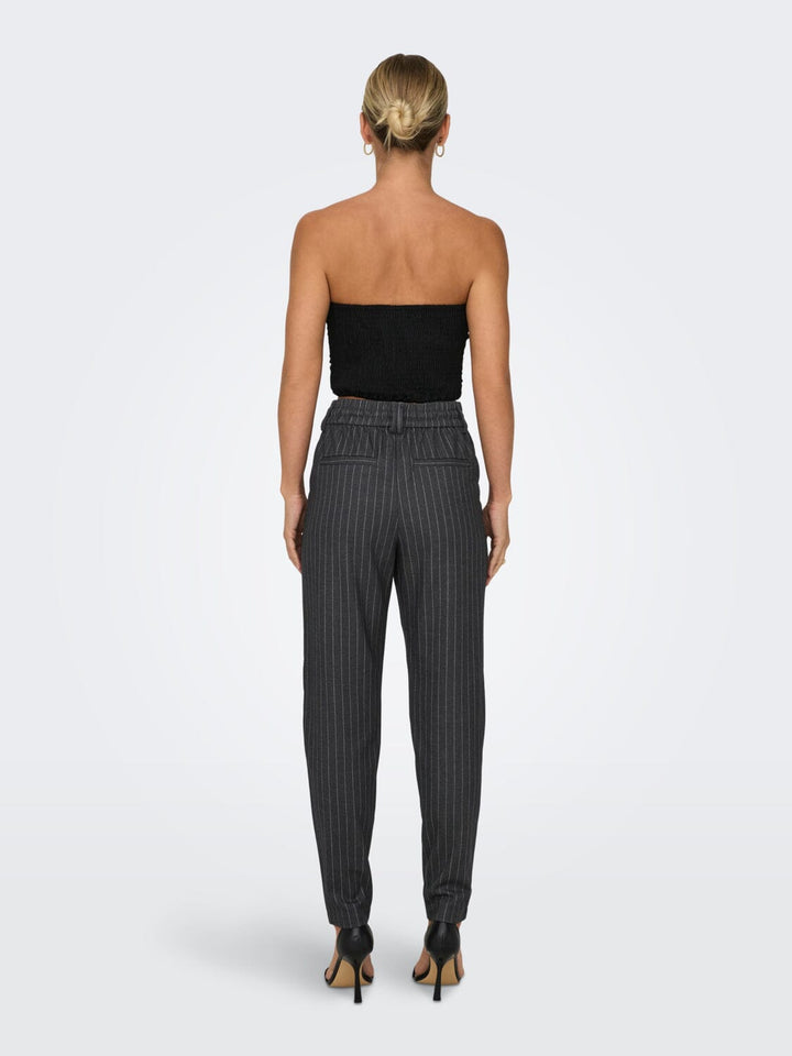 Only - Onlpoptrash-Naja Fine Stripe - 4380380 Dark Grey Melange White stripe
