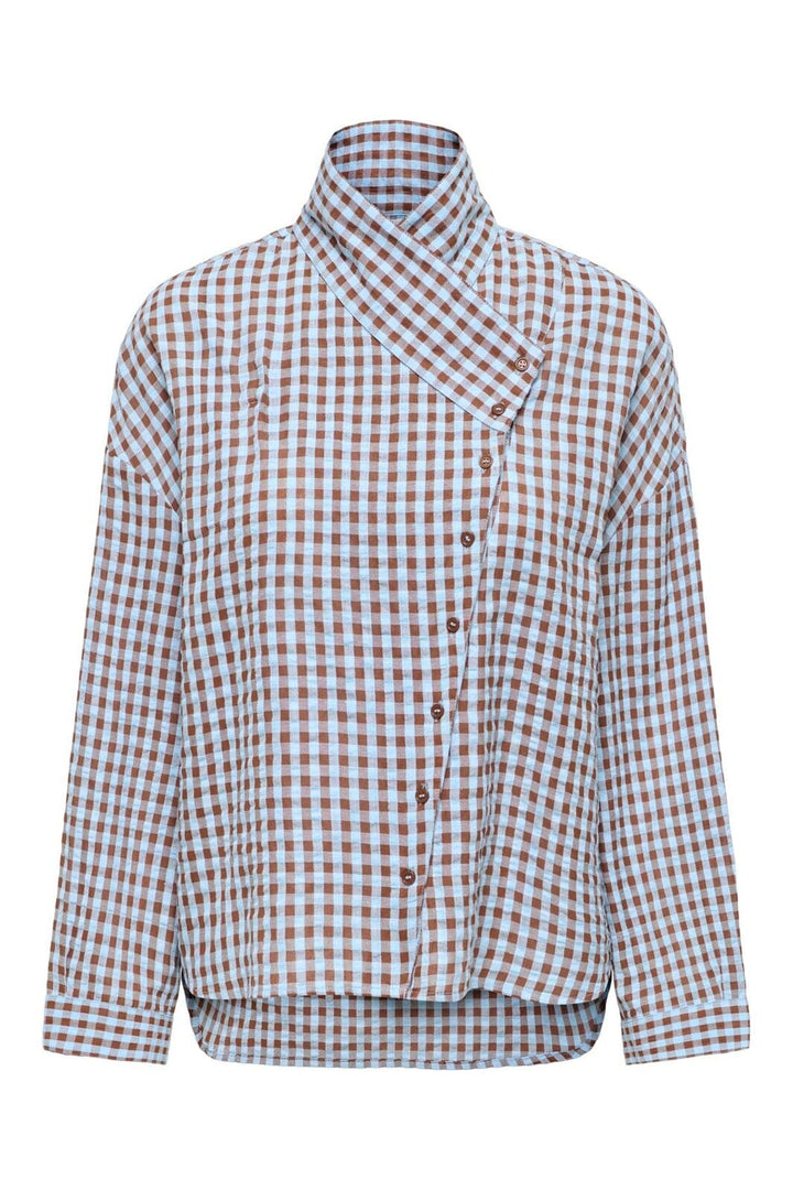 Only - Onlpriah Stanton Ls Assym. Shirt - 5195852 Cappuccino Clear Sky