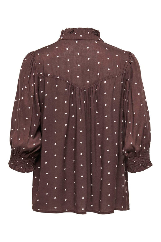 Only - Onlraya 3/4 Shirt - 5096811 Deep Mahogany Dots
