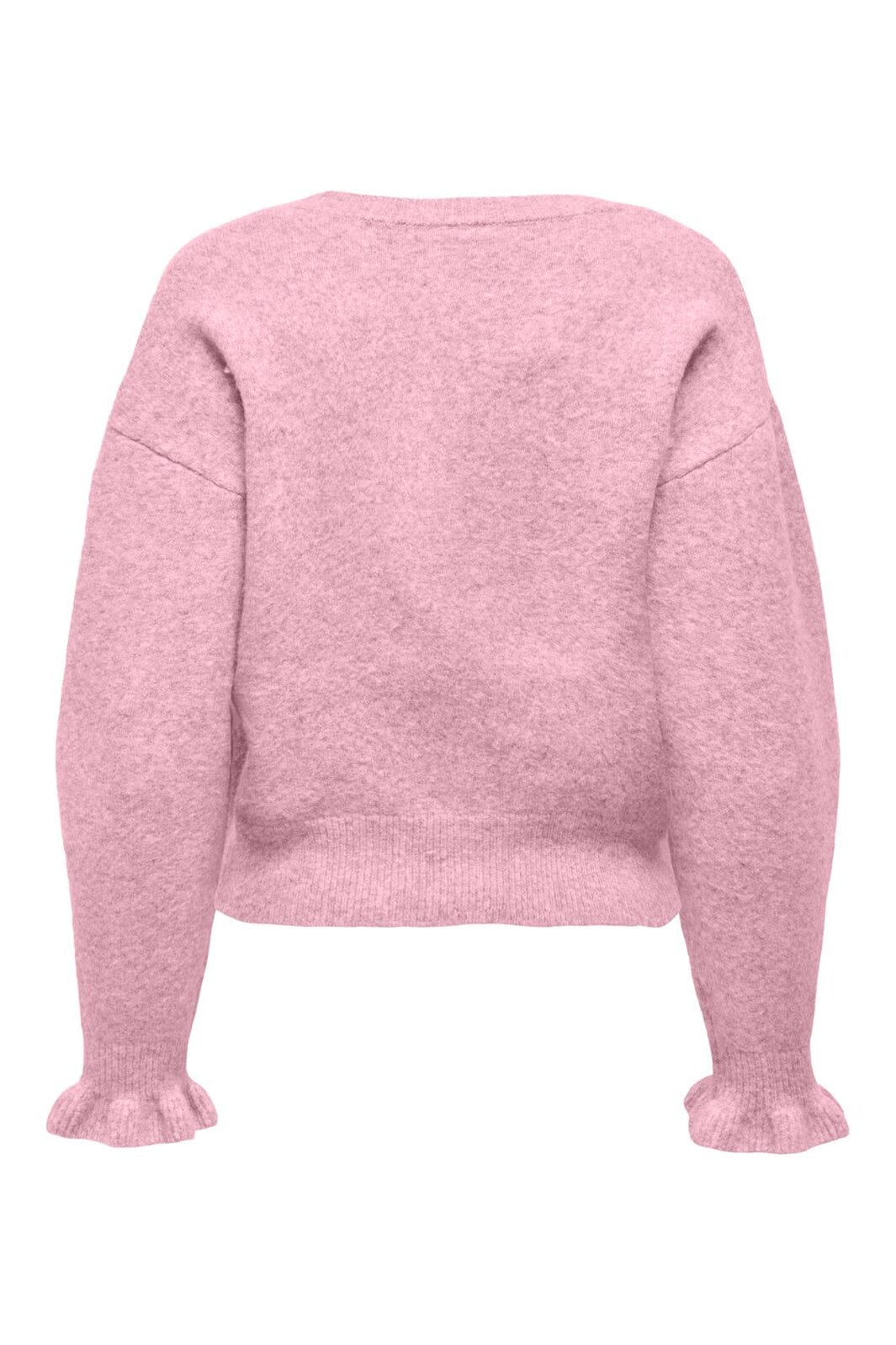 Only - Onlrima Life Ls Button Cardigan Knt - 5006693 Romance Rose Melange/Pearl Button