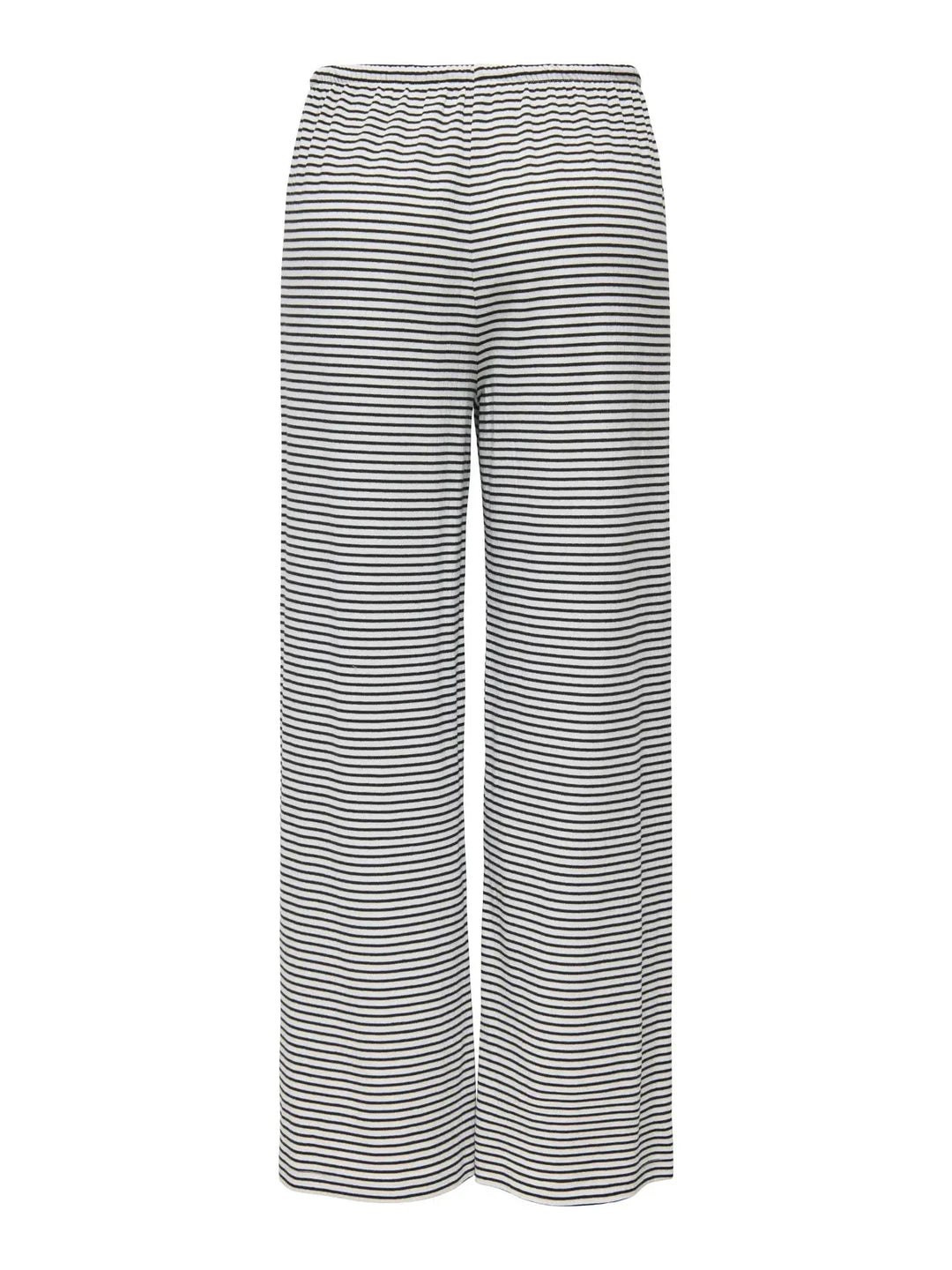 Only - Onlsaga Loose Pant - 4887145 Cloud Dancer Black Bukser 