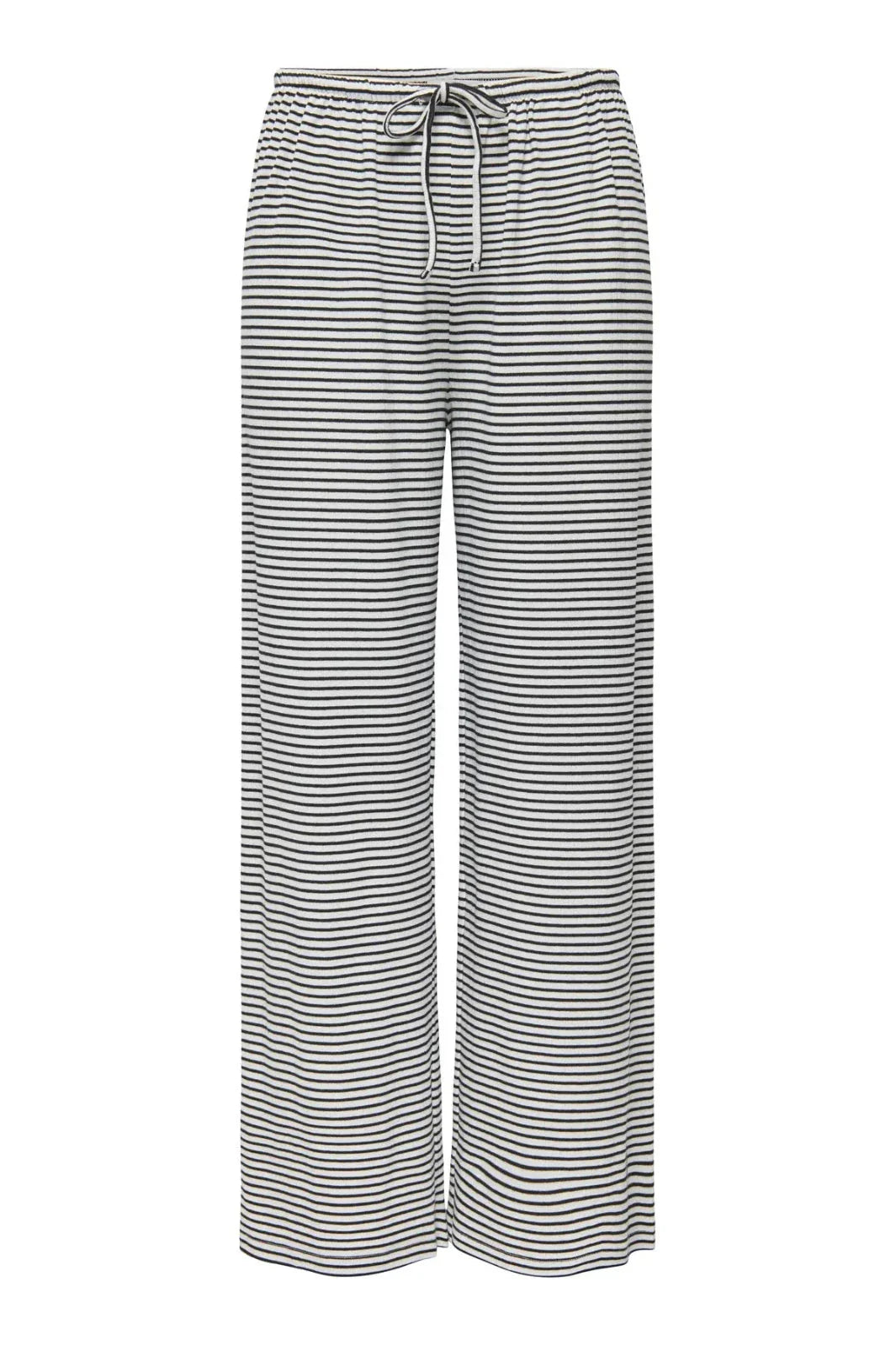 Only - Onlsaga Loose Pant - 4887145 Cloud Dancer Black Bukser 