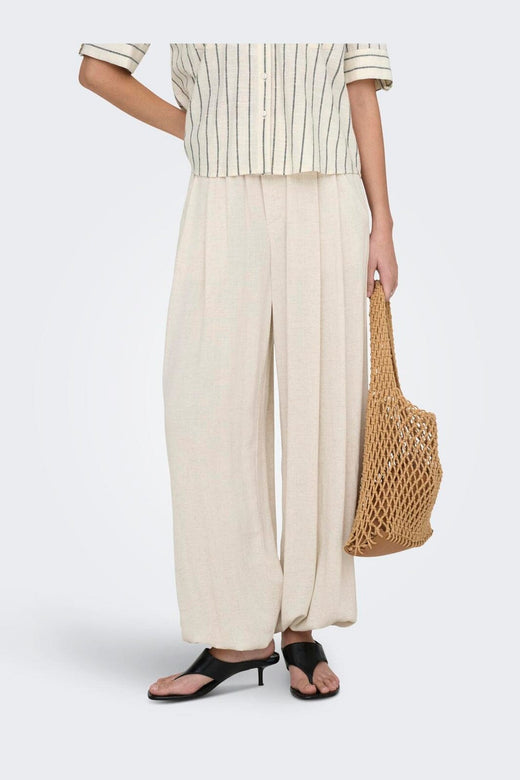 Only - Onlsiesta Linen Bl Baggy Barrel - 5004995 Moonbeam