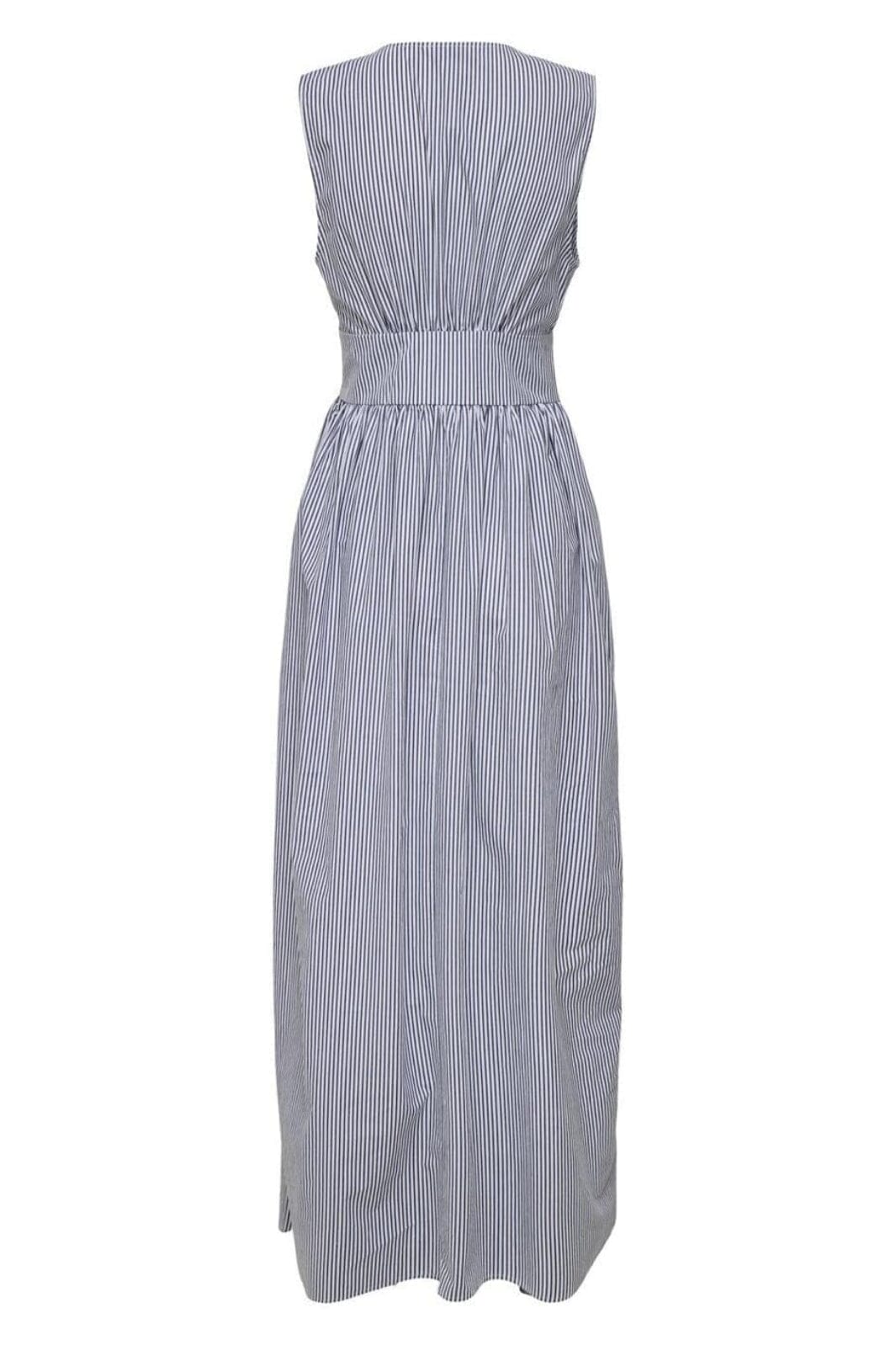 Only - Onlsiska Life Sl V-Neck Maxi Dress - 4723846 Bright White W Night Sky Strip