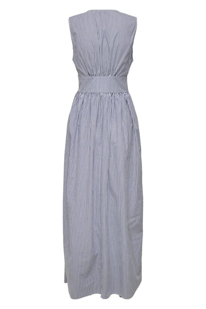 Only - Onlsiska Life Sl V-Neck Maxi Dress - 4723846 Bright White W Night Sky Strip