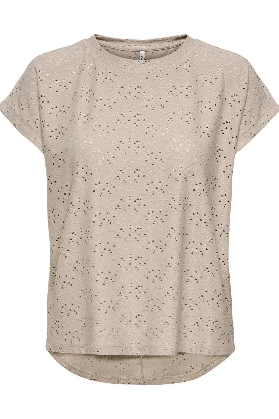 Only - Onlsmilla Life S/S Top - 4991258 Chateau Gray T-shirts 