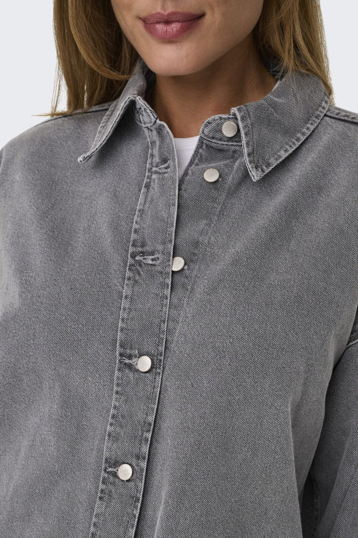 Only - Onlsophie L/S Oversized Jkt Sik - 4669953 Medium Grey Denim