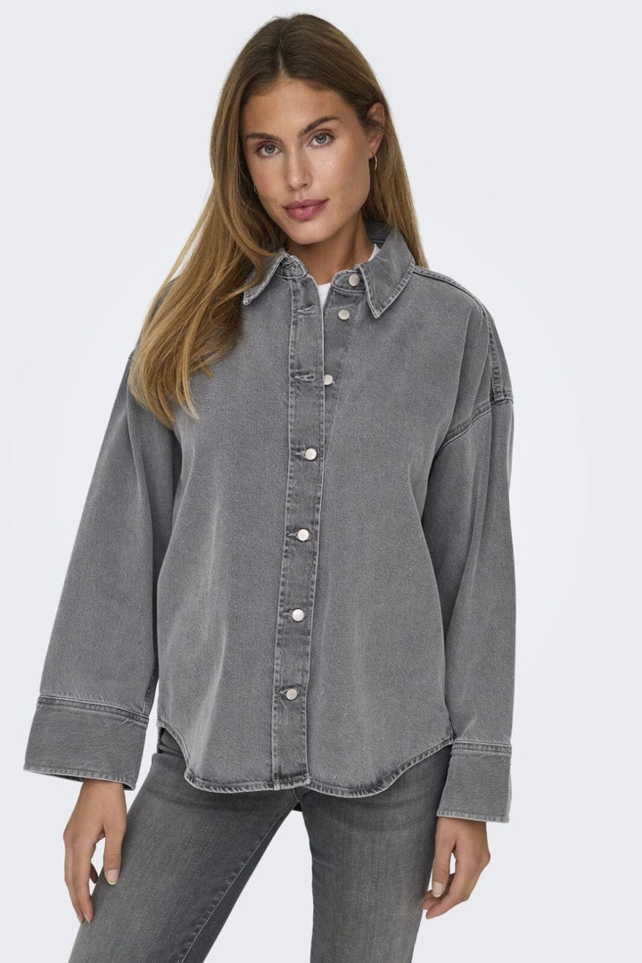 Only - Onlsophie L/S Oversized Jkt Sik - 4669953 Medium Grey Denim