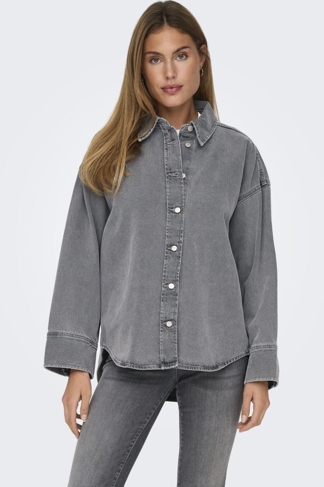 Only - Onlsophie L/S Oversized Jkt Sik - 4669953 Medium Grey Denim