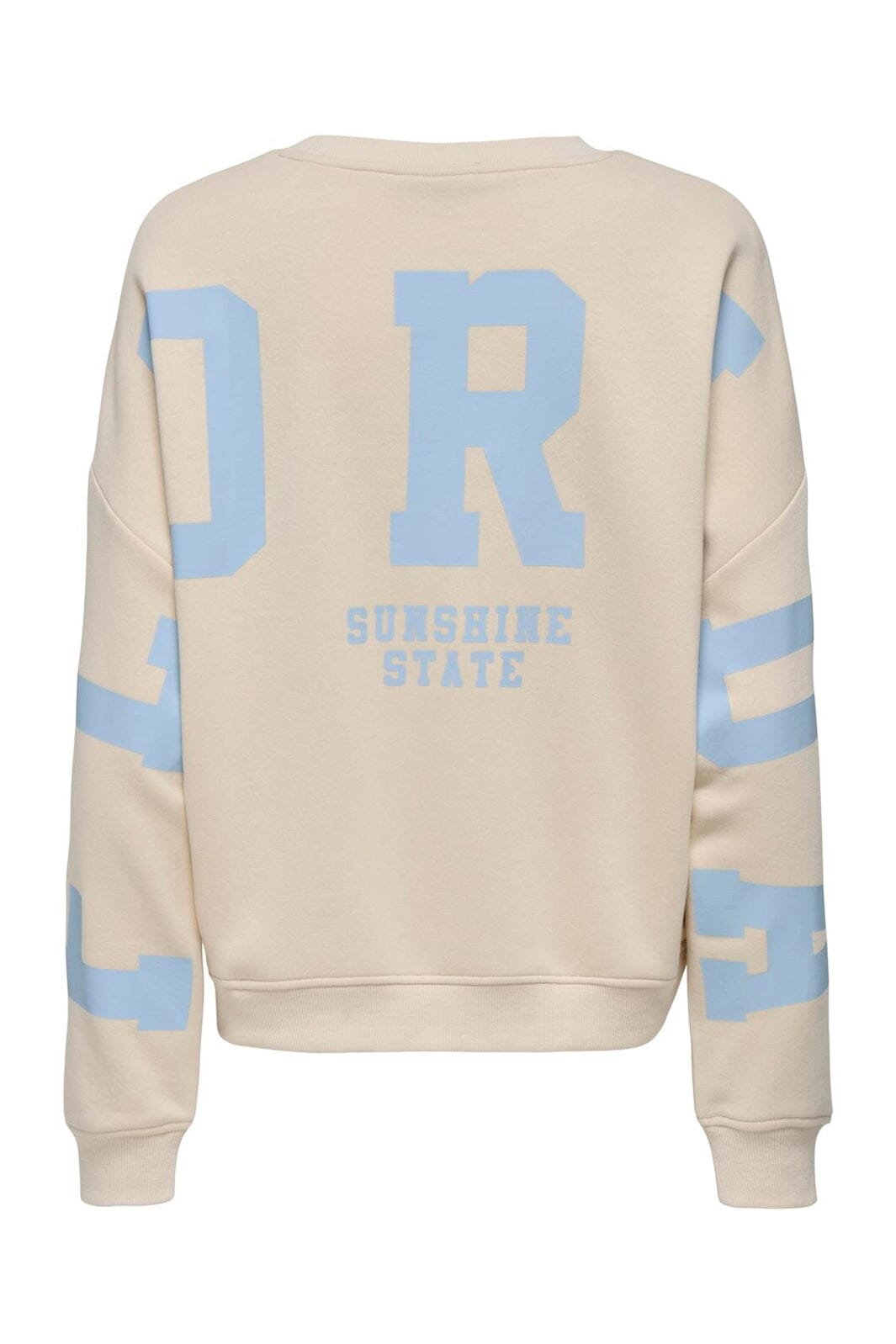 Only - Onlsweat L/S Back/Sleeve Print Swt - 4845922 Birch Cashemere Blue Florida Print