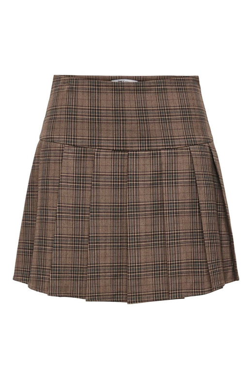 Only - Onltary Check Pleat Skirt Tlr - 4989344 Black Brown