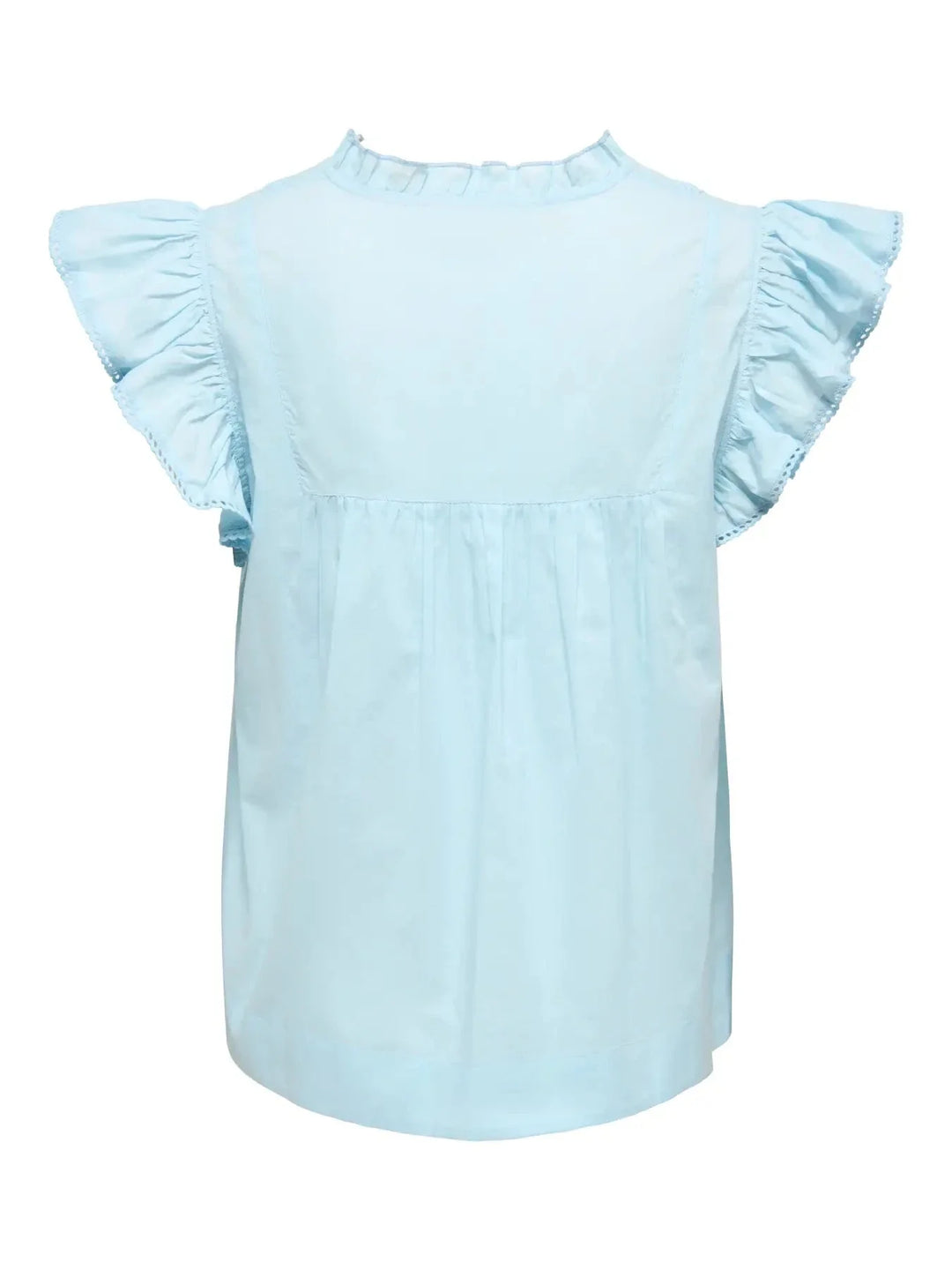 Only - Onltea-Idris S/L Frill Tape Top - 5066373 Dream Blue Toppe 