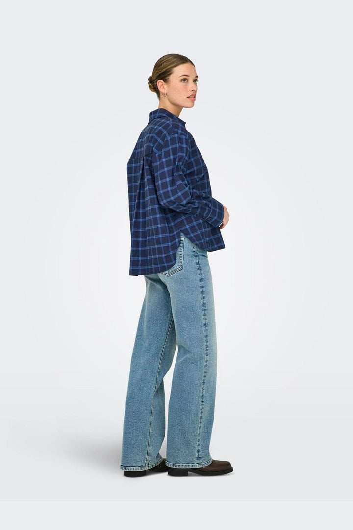 Only - Onltea L/S Shirt - 5055497 Night Sky Tea Check