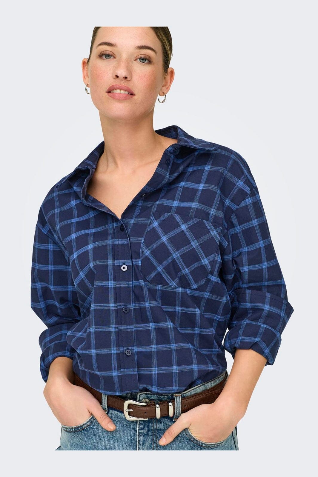 Only - Onltea L/S Shirt - 5055497 Night Sky Tea Check