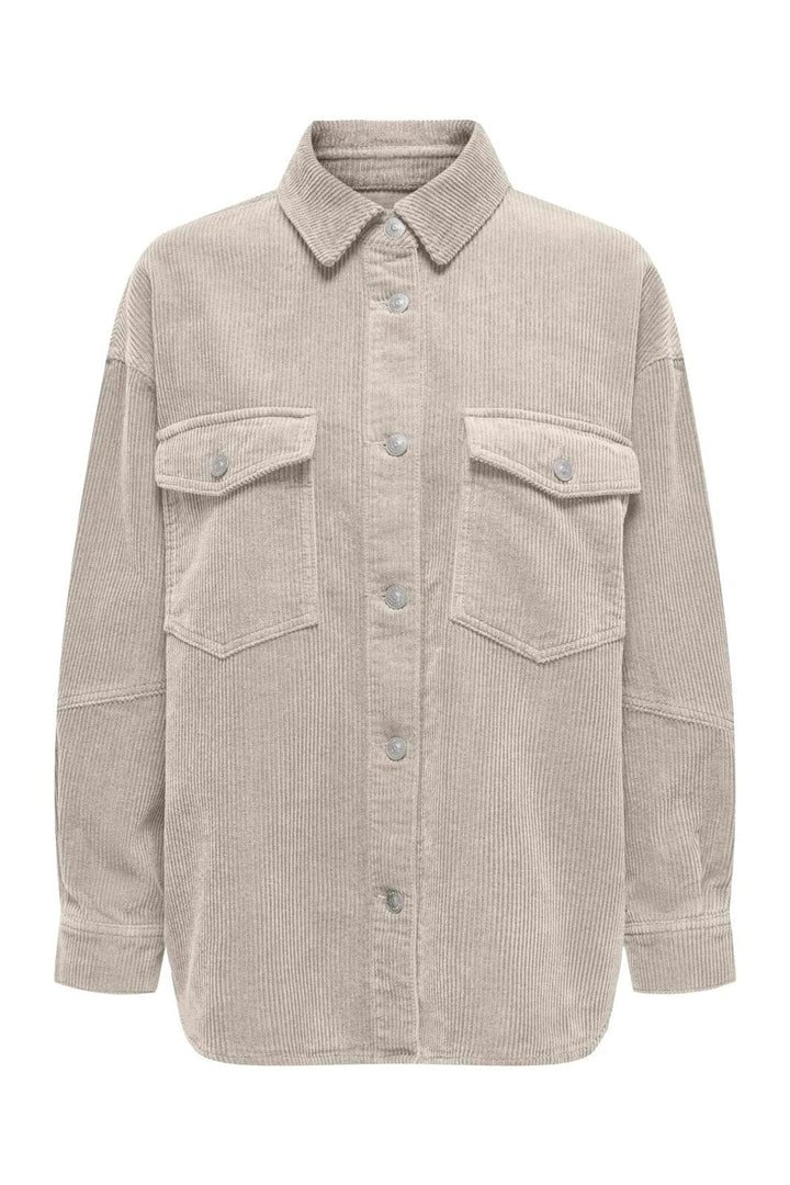 Only - Onltiggy L/S Cord Shacket - 4732421 Silver Lining
