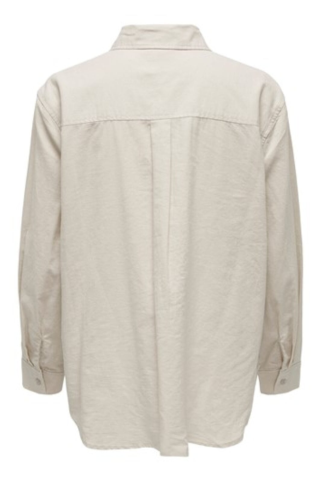 Only - Onltokyo L/S Linen Blend Shirt - 3996894 Moonbeam