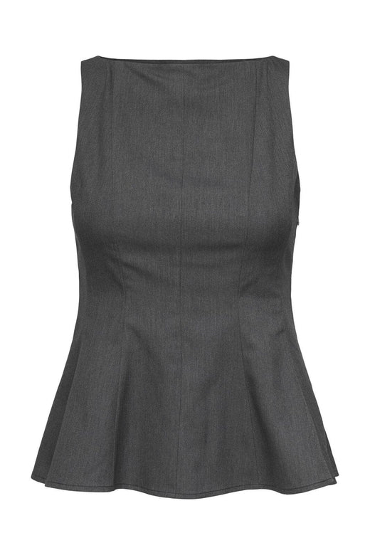 Only - Onlunita Life S/L Peplum Top Tlr Ox - 4978187 Dark Grey Melange