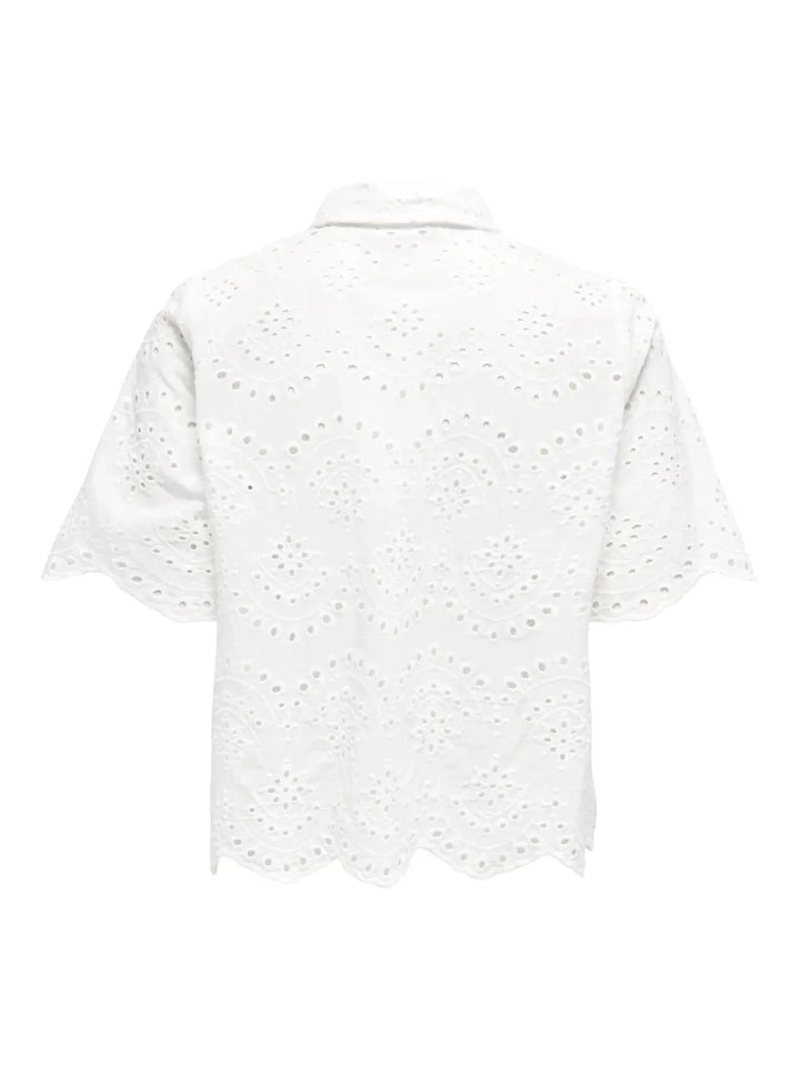 Only - Onlvalais S/S Shirt - 4783195 Cloud Dancer Skjorter 