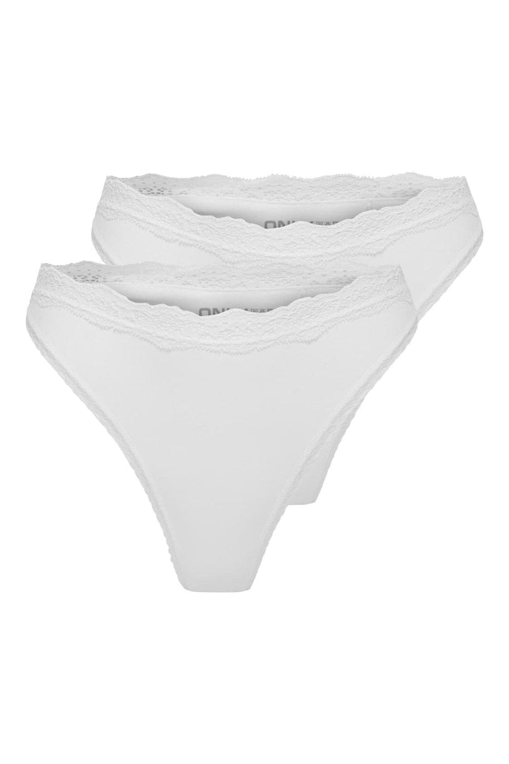 Only - Onlvicky Lace Cheeky Brief 2-Pack Acc - 4822901 Bright White 2Xpack