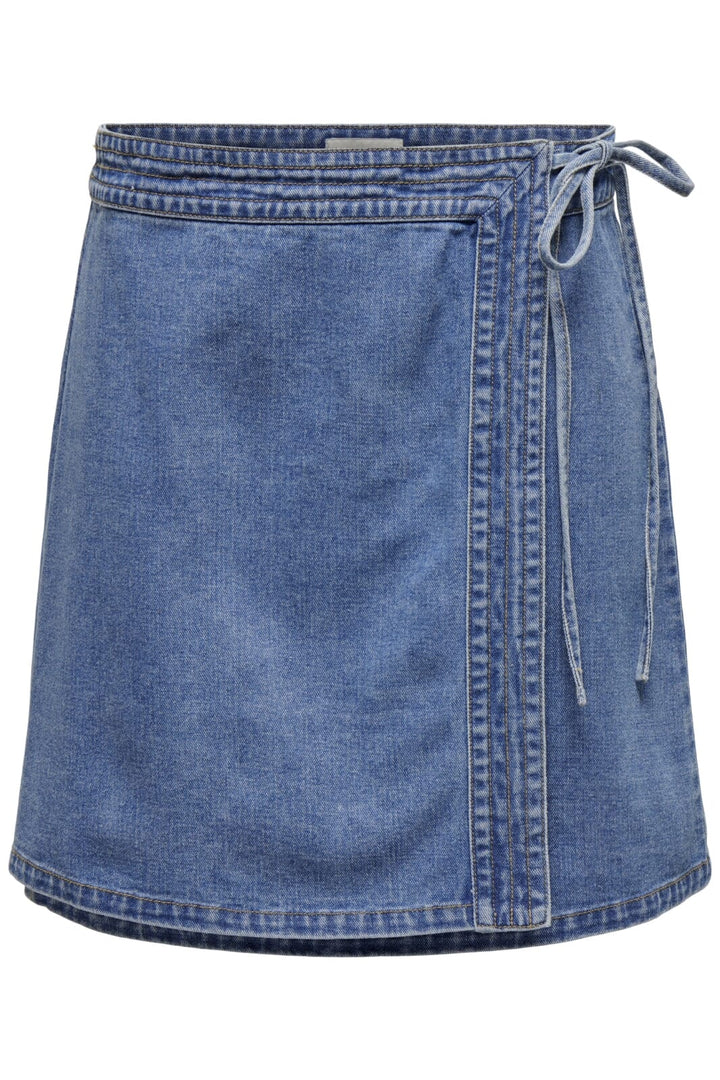 Only - Onlvilla Wrap Tie Skirt Gua - 4550180 Light Blue Denim