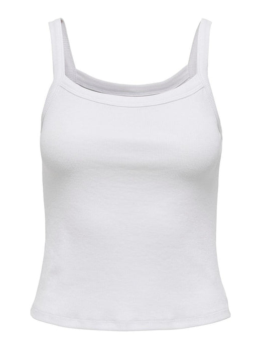 Only - Onlvira S/L Rib Top - 4941103 Bright White