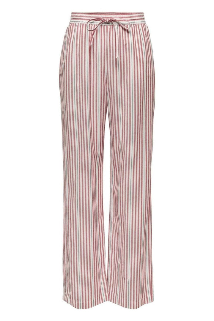 Only - Onlwindy Life Linen Bl Pull-Up - 4714535 Cloud Dancer W High Risk Red/Black