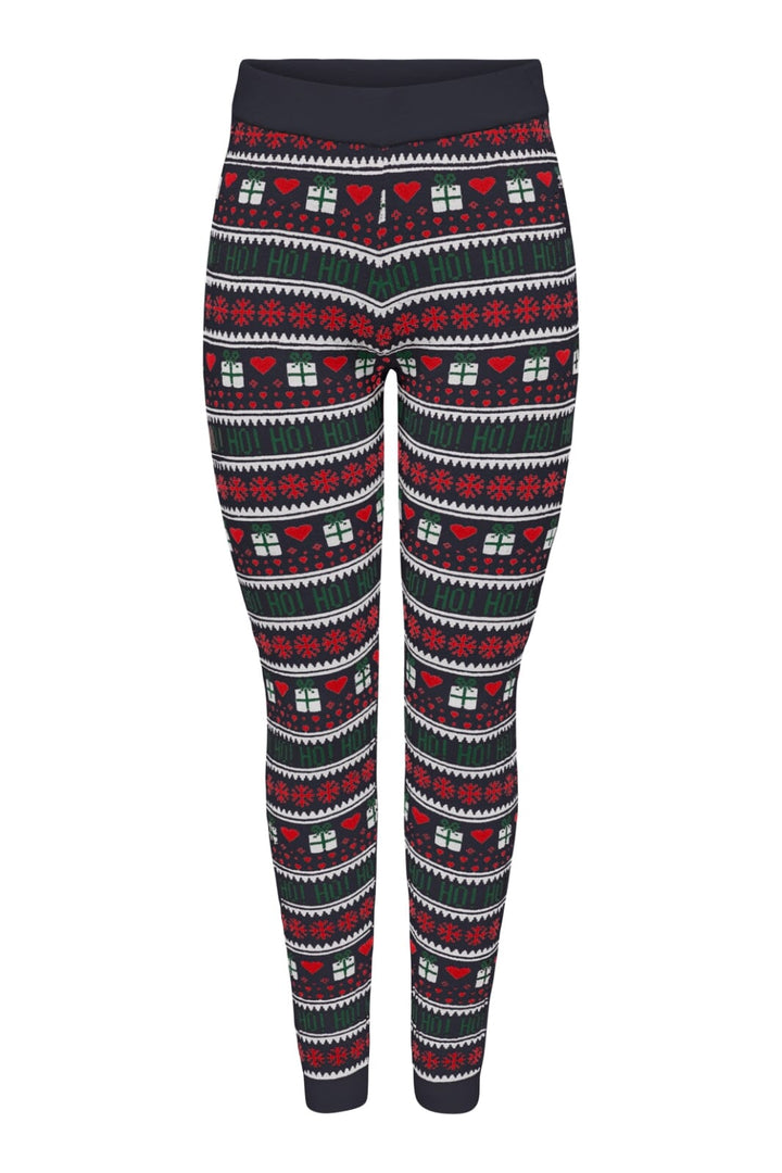 Only - Onlxmas Present Pant Knt - 4631394 Night Sky Cloud D/High Risk Red/Green Jacket