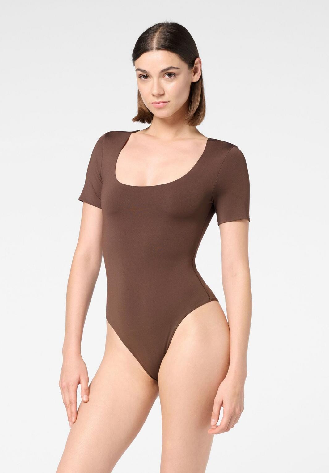 Oroblu - Oroblu Skinwear Body Short Sleeves  Vobt01711 - Dark Brown