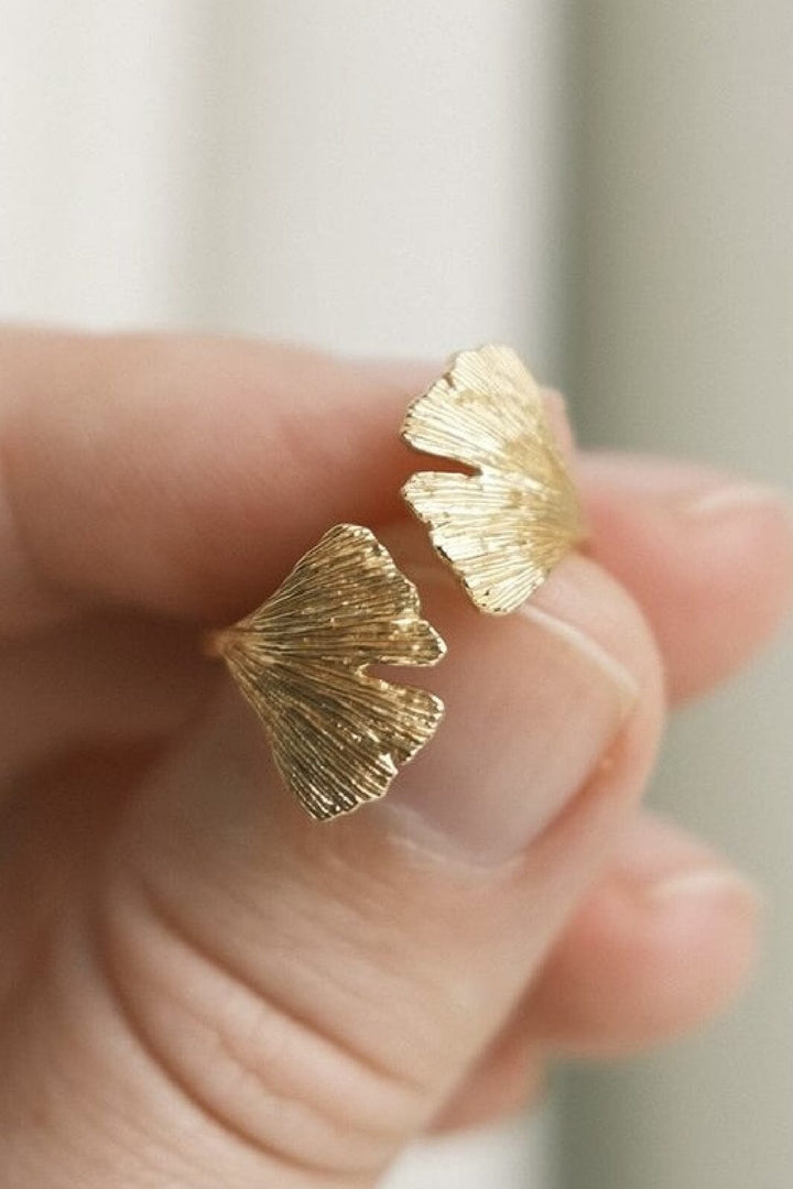 Pernille Corydon Jewellery - Biloba Ring - Golden Plated