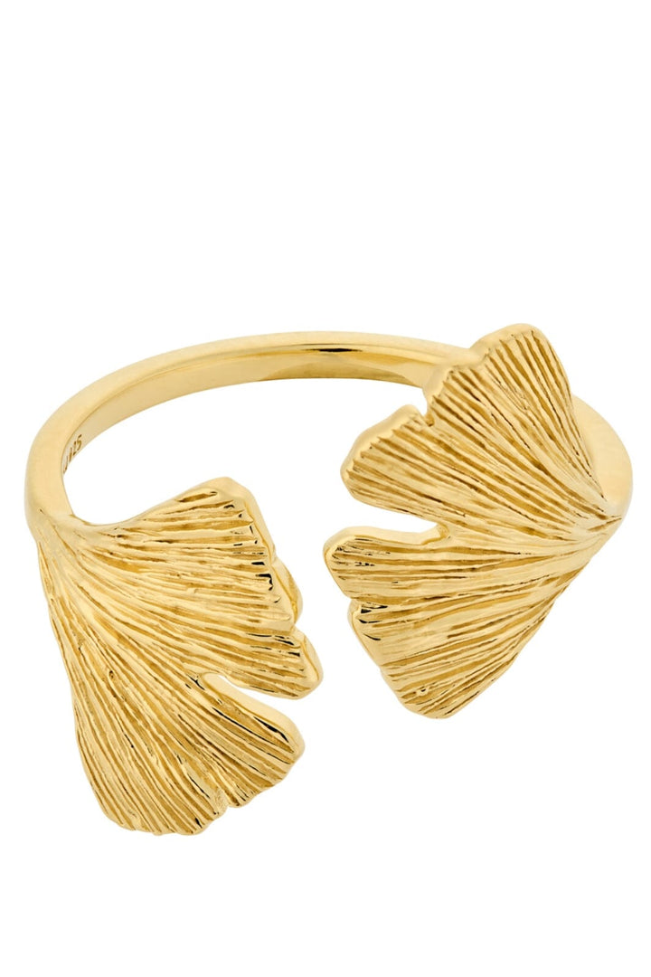 Pernille Corydon Jewellery - Biloba Ring - Golden Plated