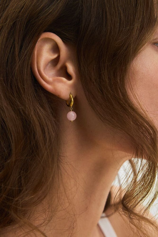Pernille Corydon Jewellery - Blush Earrings e-526-gp - Gold Plated Recycled Sterling Silver Øreringe 