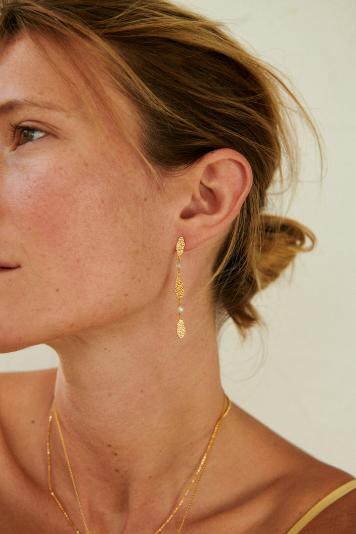 Pernille Corydon Jewellery - Drifting Dreams Earrings - Goldenplated
