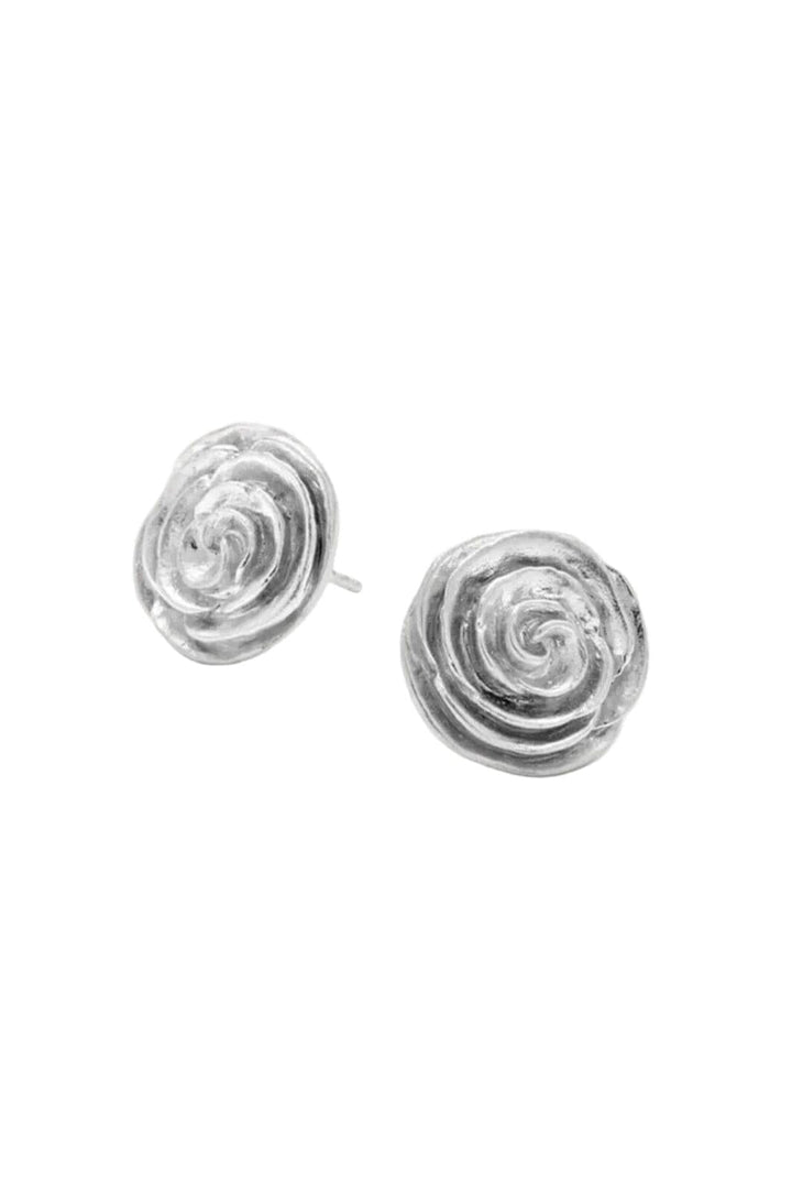 Pernille Corydon Jewellery - Large Rose Earsticks e-537-s - Recycled Sterling Silver Øreringe 