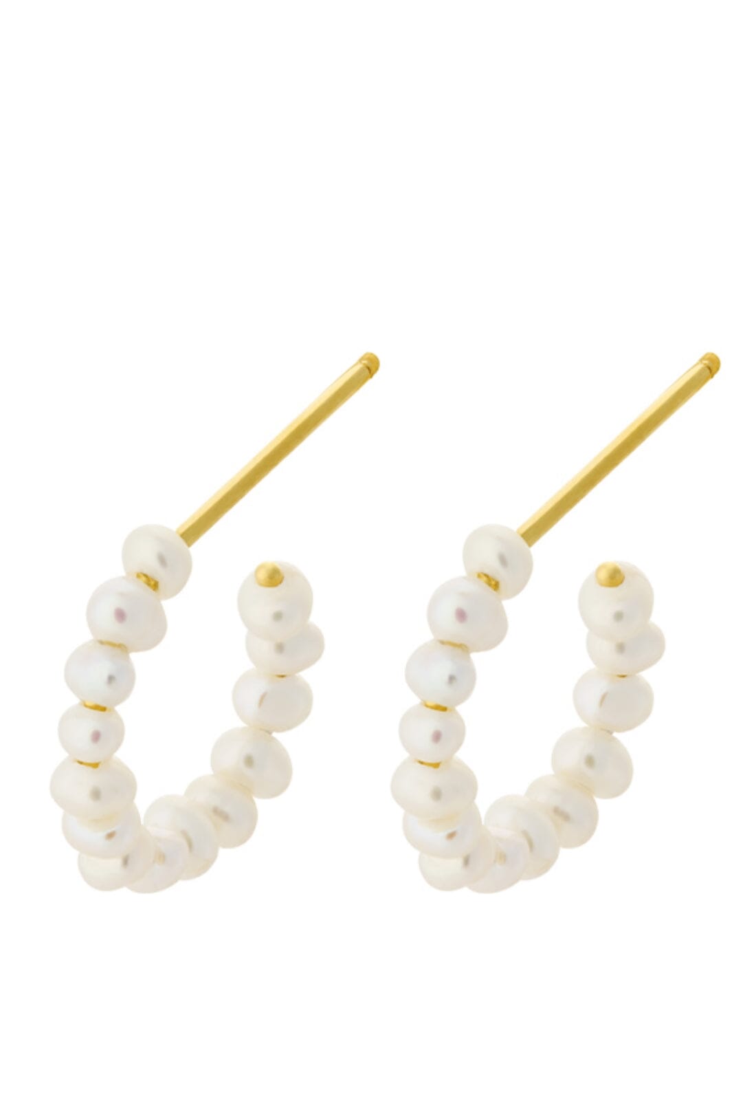 Pernille Corydon Jewellery - Ocean Treasure Hoops Size 16 Mm - Golden Plated