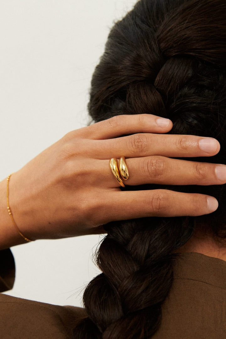 Pernille Corydon Jewellery - Rain Ring - Goldenplated