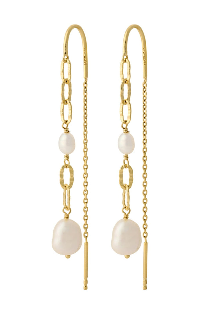 Pernille Corydon Jewellery - Seaside Earchains - Golden Plated