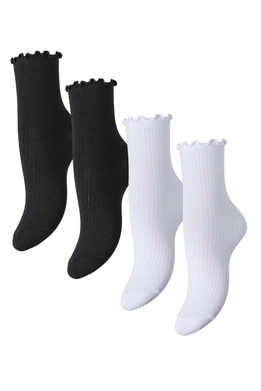 Pieces - Pcafia 4 Pack Socks - 4866212 Black 4-Pack Blc-Blc-Briw-Briw